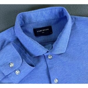 Labfresh Shirt Mens XL Blue Slim Fit Everyday Essential Tech Minimalist Basic